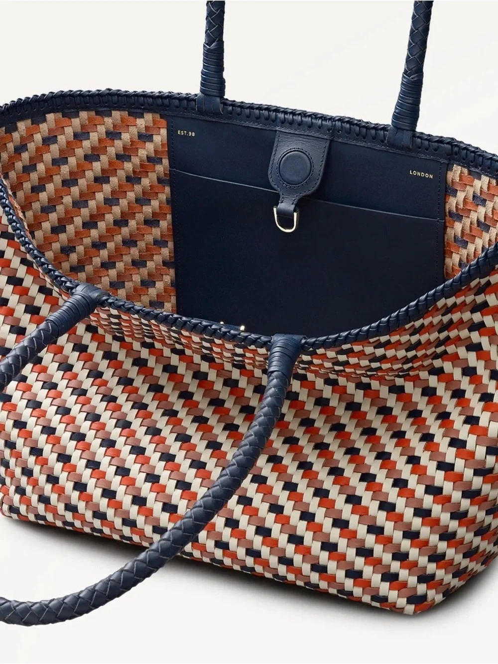 RADLEY London The Sunningdale Medium Open Top Tote Naval Woven Leather